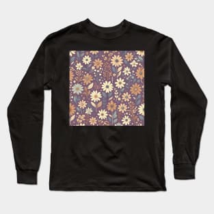 Purple Floral Long Sleeve T-Shirt